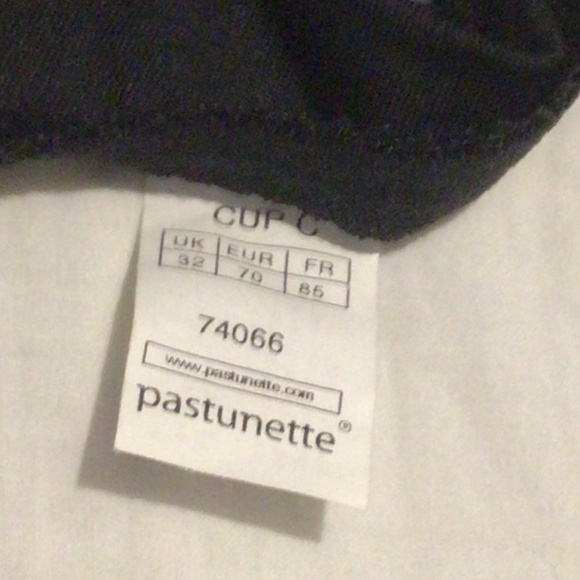 Vintage Pastunette Black Bra 32 C - Picture 2 of 6